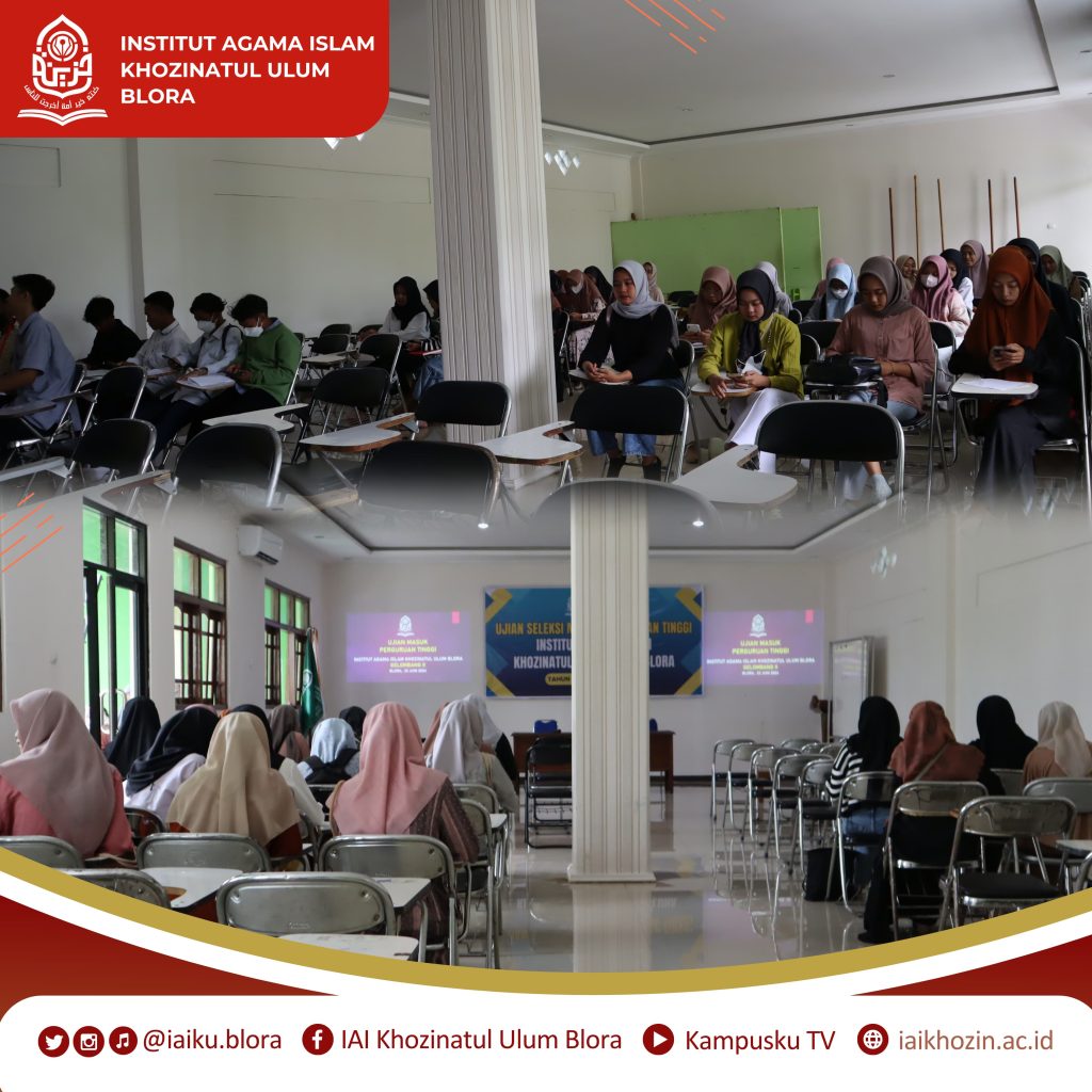 IAIKUPers- The Khozinatul Ulum Blora Islamic Institute is holding a college entrance exam for new batch registrants 2 . The test was carried out on Sunday (23/06/2024) in the IAI Khozinatul Ulum Auditorium. Known for new student registration (PMB) Wave II year 2024 it's been open since 27 March arrives 05 last June. PMB Committee of the Institute of Islamic Religion 2023, say, as much as 81 Prospective students have registered in both Regular and Extension classes . We feel grateful to the Khozinatul Ulum Blora Islamic Institute, it is still trusted by the people of Blora Regency who come from various SMA/SMK/MA and equivalent. Even, not just Blora District , but there is Ngawen , Kunduran,Todanan, Grobogan and other areas are registered,"said the PMB committee in the entrance exam for the IAI Khozinatul Ulum Blora campus , using the Computer Based Test type (CBT). where the exam is held using an online basis with a number of questions for TPA 50, Arabic 50, English 50 question . Enthusiastic prospective students ,They are very enthusiastic about taking the exam so it is clear that these prospective students have high hopes of being accepted as new students at the IAI Khozinatul Ulum Blora campus. The Chair of the New Student Admissions Committee said that registration was in waves 3 reopened i.e. date 19 June - 5 Agustus 2024. For the entrance selection test, the dAugust6 Agustus 2024. Please, prospective students, don't worry, wave registration 3 has reopened. The committee asks for registration using online registration by clicking https:Pmb.iaikhozin.ac.id, "said the PMB Committee. After registering, we will respond as soon as possible and tell you the next steps,"in addition. Khozinatul Ulum Blora Islamic Institute, Own 3 Faculties include the Faculty of Tarbiyah and Teacher Training, there is Islamic Religious Education SI, SI for Early Childhood Education and SI for Madrasah Ibtidaiyah Teacher Education . For the faculty of Islamic business economics , there is SI Sharia Business Management, SI Sharia Economics, SI sharia banking. For the Ushuluddin faculty there are SI Hadith Sciences and SI Sciences Al-Quran and Tafsir. ” Alhamdulillah it went smoothly, and I can solve all the questions well, I hope I can be accepted at the IAI Khozinatul Ulum Blora campus". Said one of the Wave Entrance Examination Test participants 2. Information: Yusron Ridho Nurfatoni