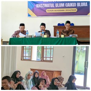 IAIKUPers- Setelah terbentuknya kepanitiaan, Panitia IAIKU Festival 2024 mengadakan rapat checking awal bersama pimpinan di Auditorium.   Hadir pada kesempatan ini diantaranya Ahmad Saifullah M,Pd.I Selaku Wakil Rektor I, wakil Rektor II H.Muhammad Nabil S.Sy.,M.Ag, Ahmad Saiful Rizal M,Pd Selaku wakil Rektor III dan Segenap Panitia IAIKU FESTIVAL 2024.
   IAIKU FESTIVAL 2024 rencananya akan di selenggarakan pada tanggal 25-27 Oktober mendatang di lapas pasar lama. 
  Adapun Item kegiatan diantaranya Lomba Seni Barong, Moral, Pakaian Adat, Stand Up Comedy bagi SMA/SMK Se- derajat., Blora Got Talent, Muslim Moeslimah Fashion Week, Seminar Nasional, Music Show, bazar dan Expo. 
   Pada rapat ini seluruh seksi  kepanitiaan memaparkan program kerjanya sekaligus Rencana Anggaran Belanja (RAB) kepada pimpinan IAI Khozinatul Ulum. 
   Ketua Panitia IAIKU FEST, Muh.Muzaka berharap "  Mudah mudahan acara yang sudah menjadi iven tahunan ini   bisa berjalan dengan sesuai yang kita harapkan sebab kita berusaha dan berupaya untuk bagaimana membuat event ini sangat meriah dari tahun sebelumnya."Pungkasnya."
   mengingat juga event ini untuk memperkenalkan kampus kepada masyarakat dan menggandeng beberapa pihak terkait dan mengingat juga goals nya event ini kita berupaya untuk mendatangkan artis ternama  dan narasumber yang sudah malang melintang. "tutupnya".

Pawarta : Yusron Ridho Nurfatoni
   